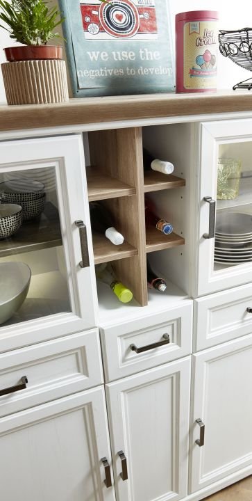Innostyle Highboard Jasmin weiß 143 x 150 cm