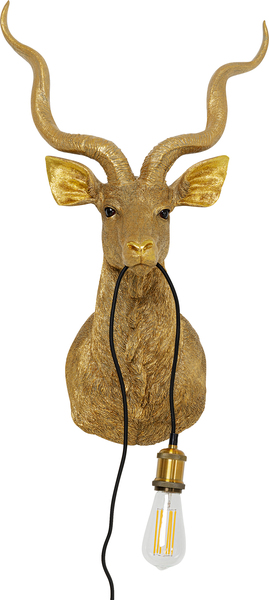 Wandleuchte gold - 45 x 74 cm - KARE Animal Goat Gold