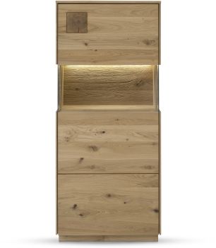 TPT Möbel Highboard Davos Wildeiche natur 63 x 43,5 cm