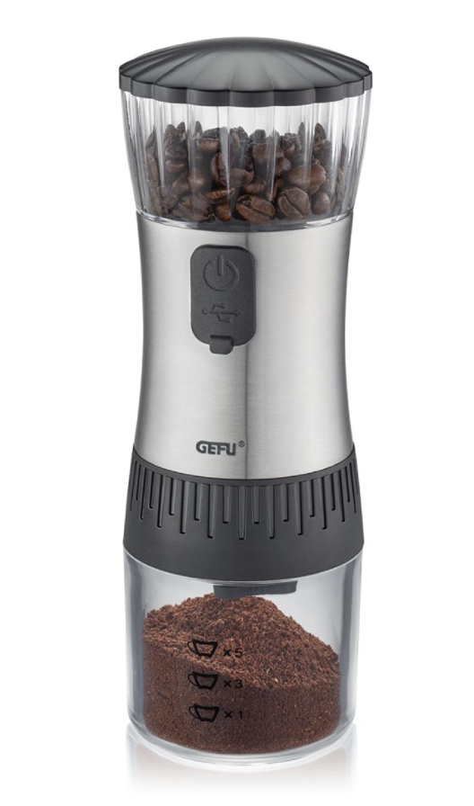 Elektrische Kaffeemühle - Edelstahl/Kunststoff/Keramik - GEFU POLVE