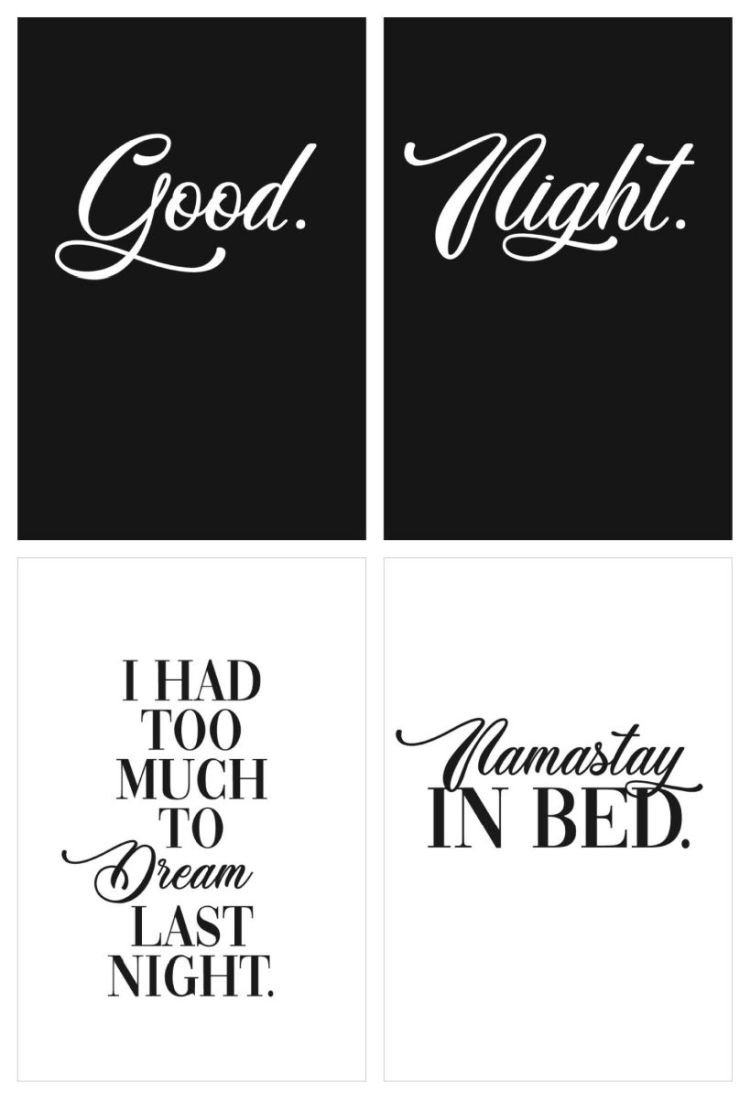 Reinders Wandbild 20x30cm ' Good, Night 4er-Set ' , 83024