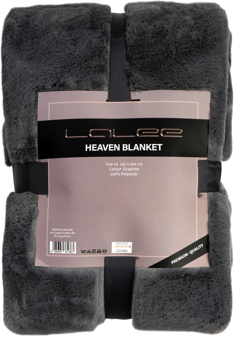 Lalee Kuscheldecke Heaven graphite 150 x 200 cm