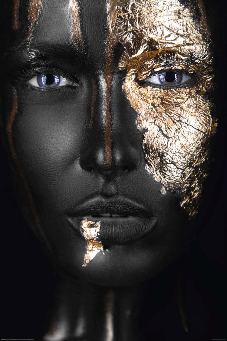 Reinders Wandbild Woman Gold Face 60 x 90 cm