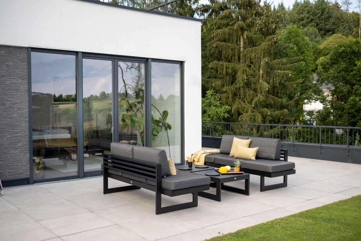 Stern Dining-Bank / Liege New Holly seidengrau 216 x 80 cm