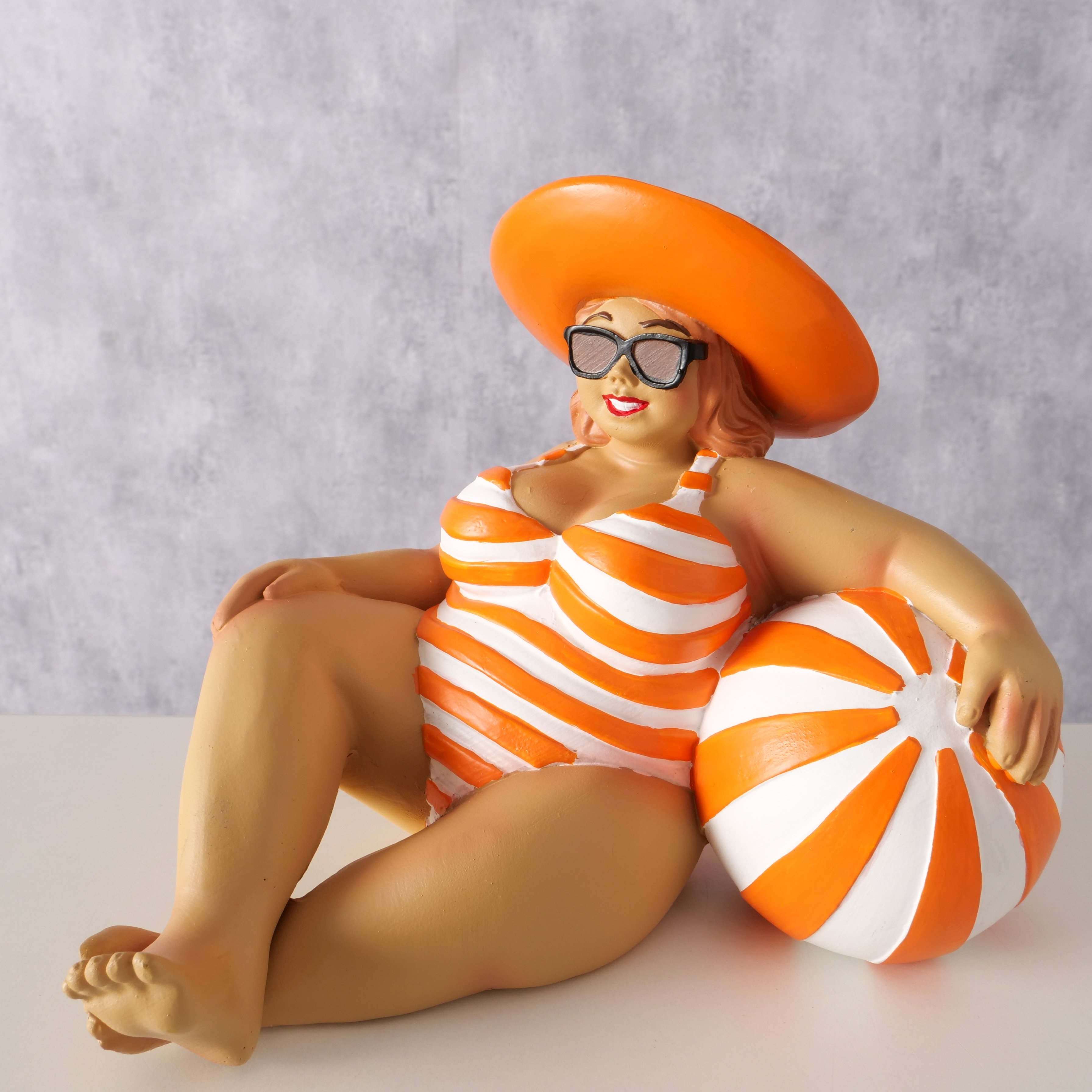 Boltze Deko Figur Jodie – Sommerliche Badefigur im Retro-Strand-Look