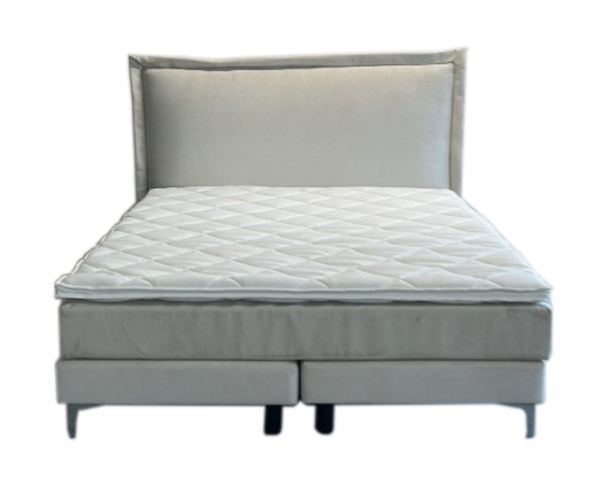 Boxspringbett grau - 160 x 200 cm - KARE Benito Sky Sand