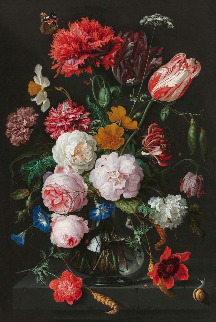 Reinders Wandbild stillife flowers Jan Davidsz de Heem 76 x 116 cm