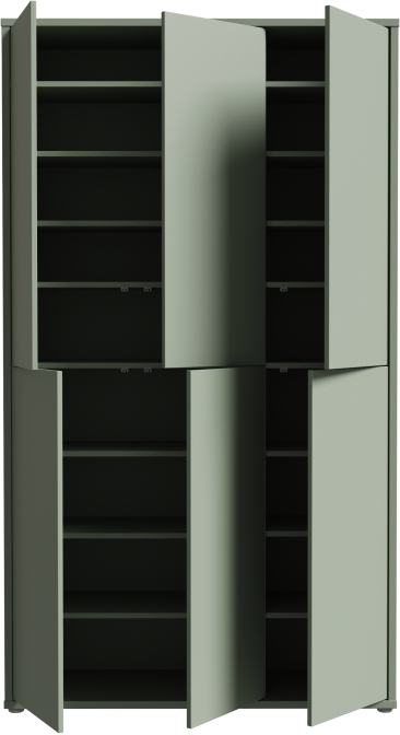Forte Schuhschrank Alanna salbei 109 x 192 cm