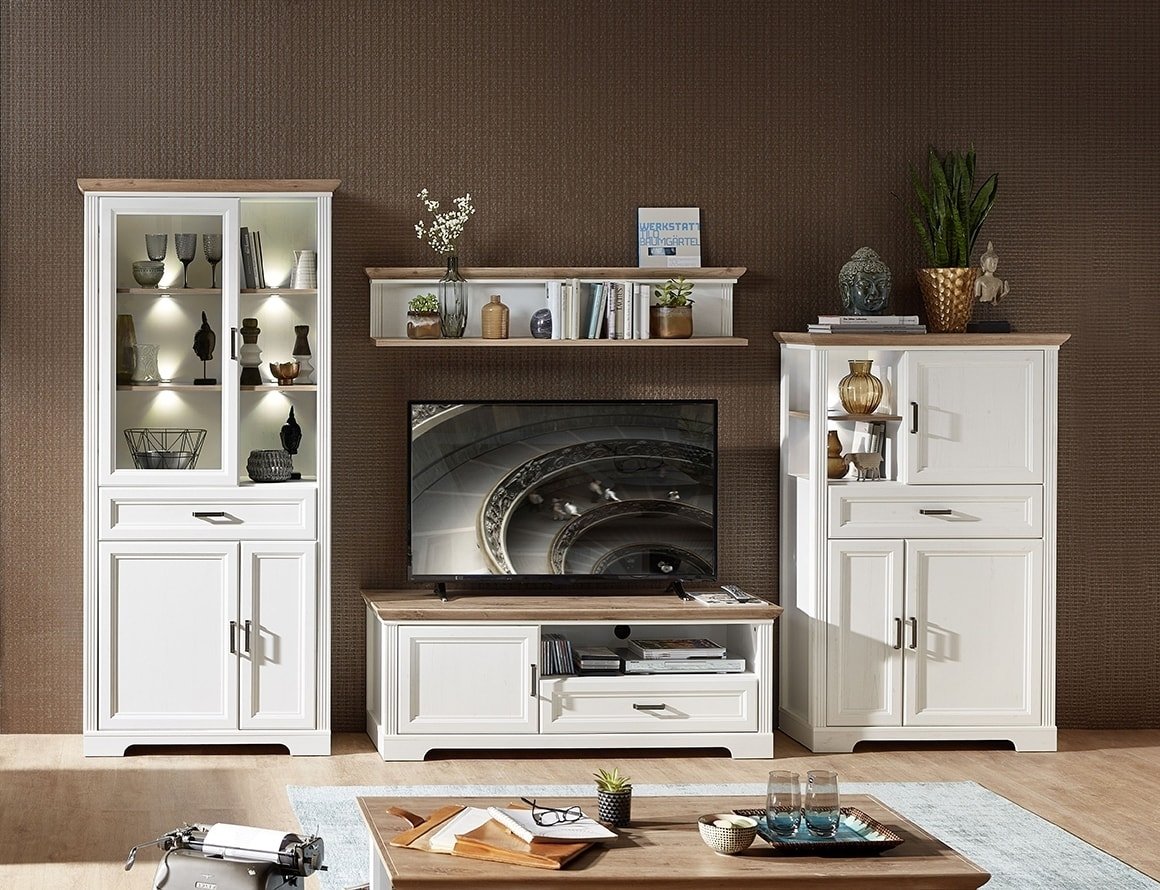 Innostyle Highboard Jasmin weiß 93 x 150 cm