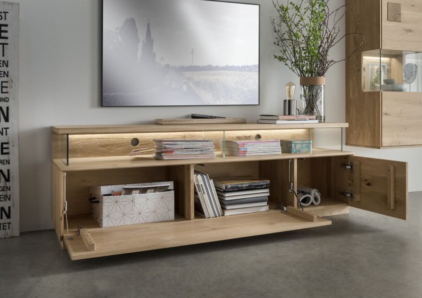 TPT Möbel TV-Board groß Davos Wildeiche natur 170 x 43,5 cm