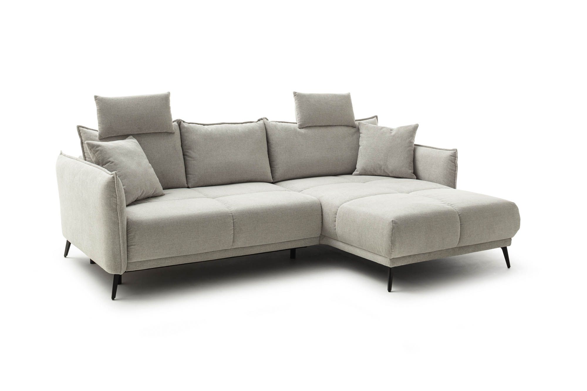 Nova Via Wohnlandschaft Vega de Luxe grau 284-303 x 192 cm