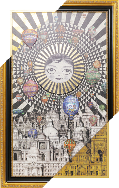 Gerahmtes Bild gold - 160 x 260 cm - KARE Balloons