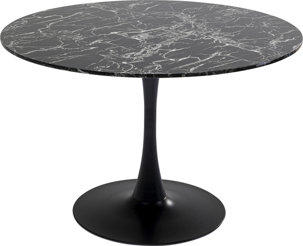 Tisch schwarz - Ø 110 cm - KARE Veneto Marmor Schwarz