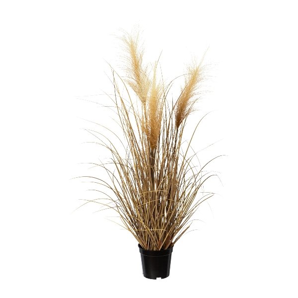 Gasper Kunstblume Pampasgras im Topf natur 76 cm