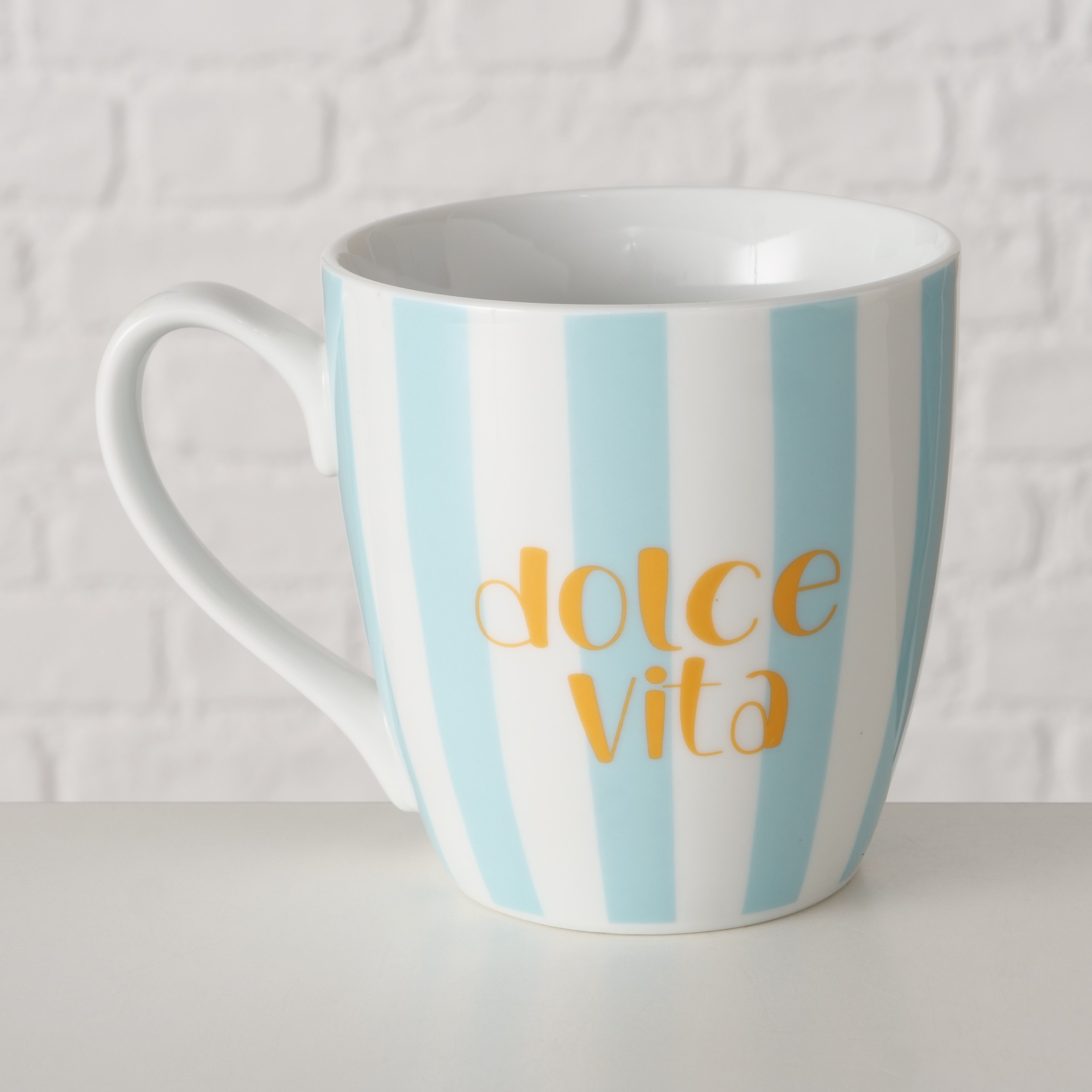Boltze Jumbobecher Dolce Vita 480?ml – Großer Kaffeebecher im mediterranen Design