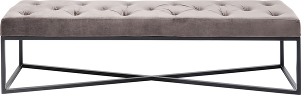 Bank grau - 150 x 40 cm - KARE Crossover Grau Schwarz