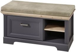 Innostyle Bank mit Sitzkissen Jasmin graphit 93 x 49 cm
