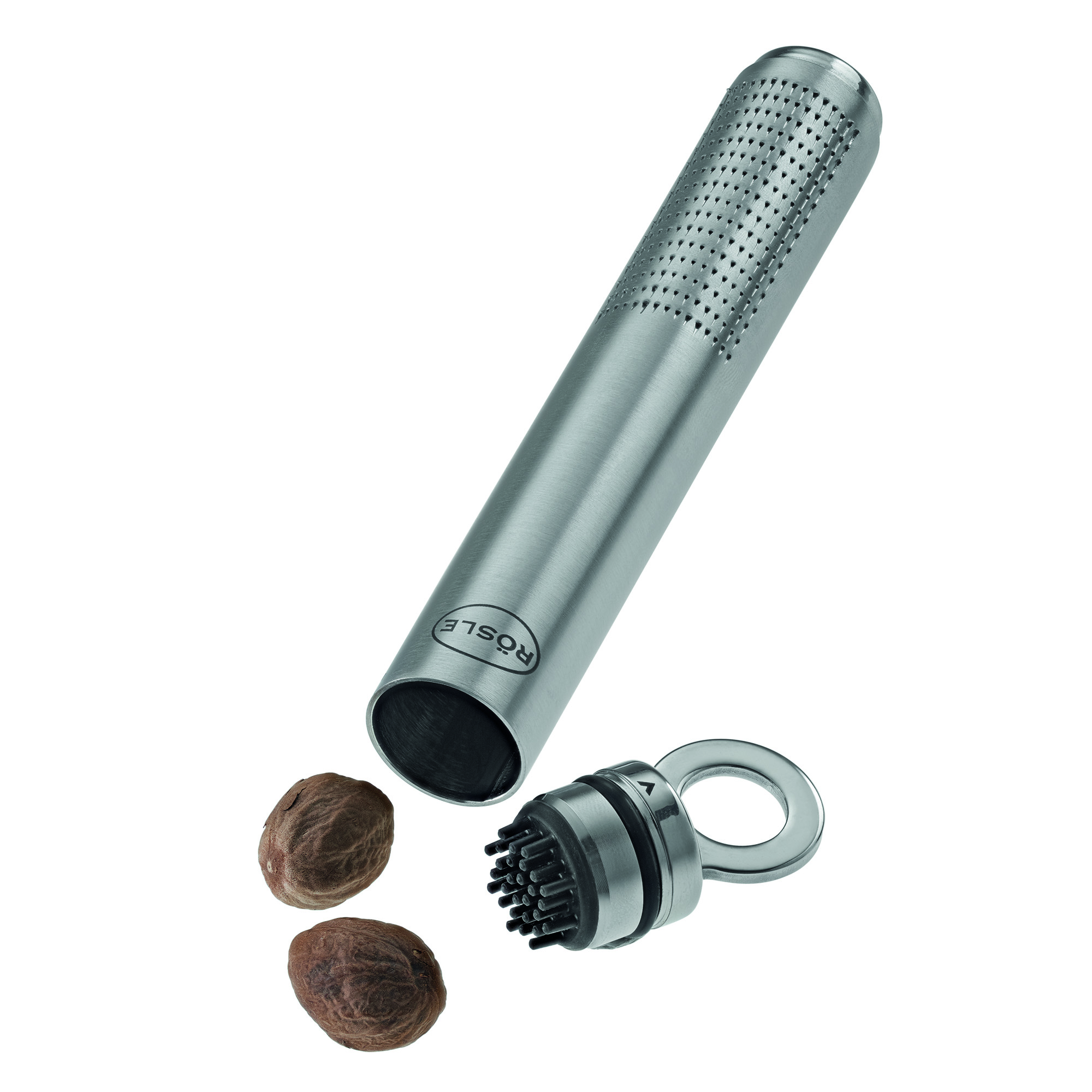 Rösle  Muskatreibe 18cm Rundgriff  inkl. Schutzcover und Silikonbürste