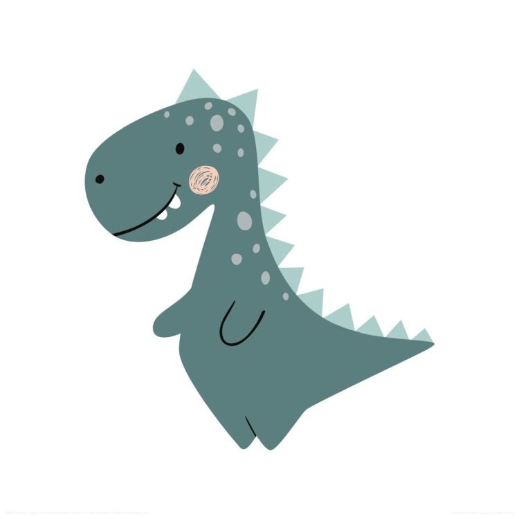 Reinders Wandbild 30x30  'Dino Kids - Grey' , 83491
