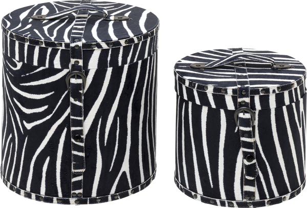 Box grau - KARE Wild Animal Zebra (2/Set)