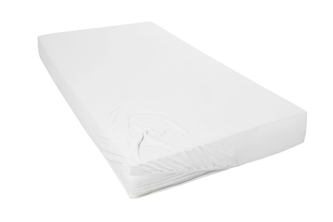 Hahn Haustextilien Mako-Feinjersey-Spannbetttuch weiß 190 x 200 cm