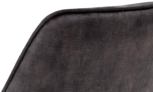 Esszimmerstuhl 4 Fuß Stuhl - Vintage  Velouroptik anthrazit - Ottawa
