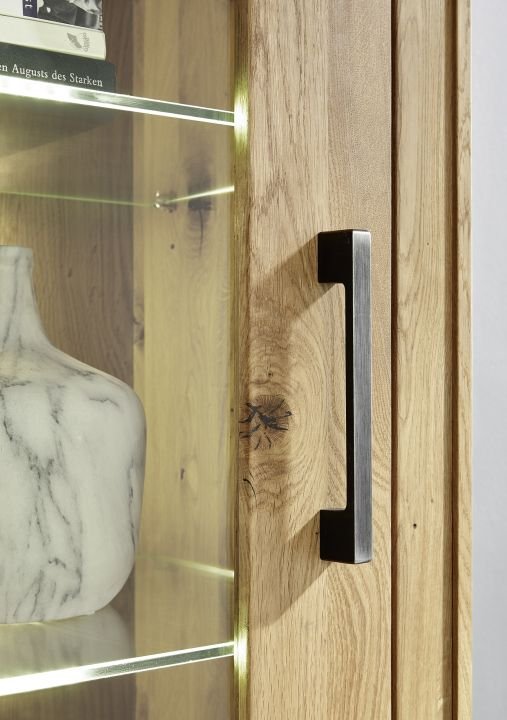 Vitrine Woodlane Wildeiche natur geölt 66 x 201 cm