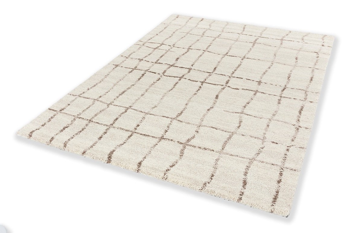 Golze Teppich 133x190cm Savona Gitter Creme