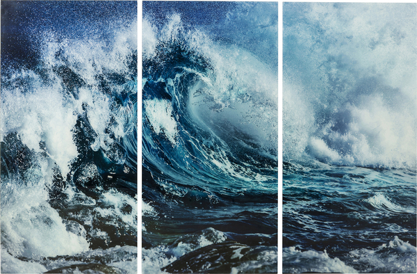 Bild blau - KARE Triptychon Wave (3/Set)