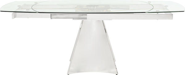 Ausziehtisch silber - 137(+40+40) x 90 cm - KARE Tempo