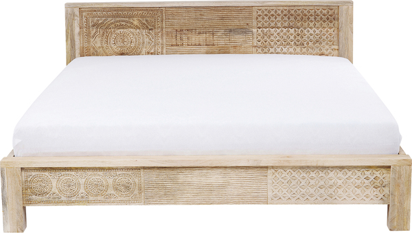 Holzbett beige - 160 x 200 cm - KARE Puro