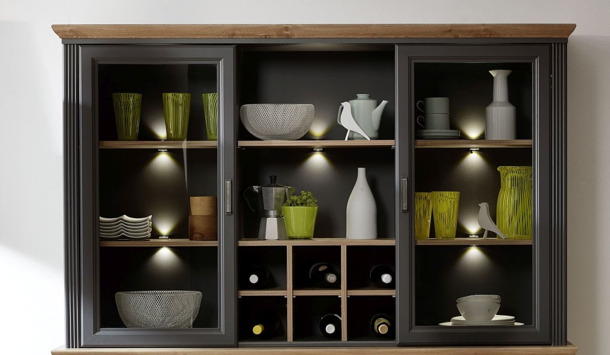 Innostyle Buffet-Aufsatz Jasmin graphit 166 x 103 cm