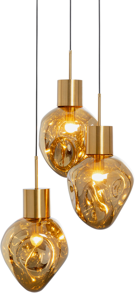 Hängeleuchte gold - Ø45 cm - KARE Dough Amber Tre