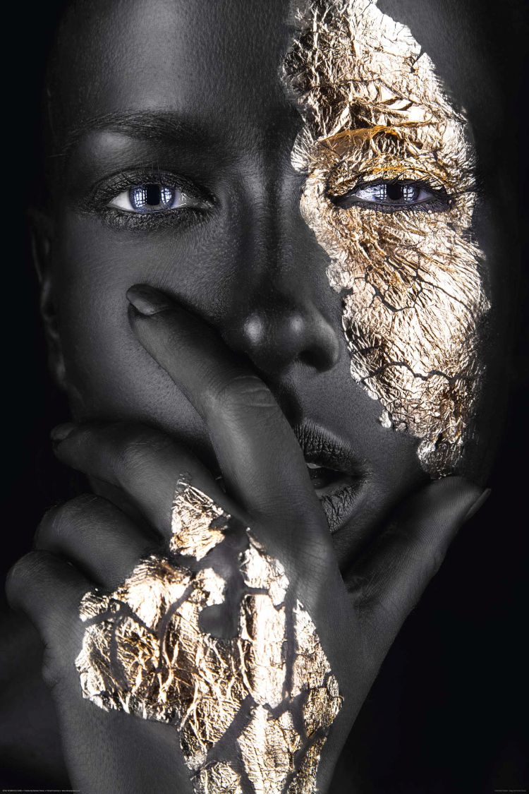 Reinders Wandbild Woman Gold Hand 60 x 90 cm