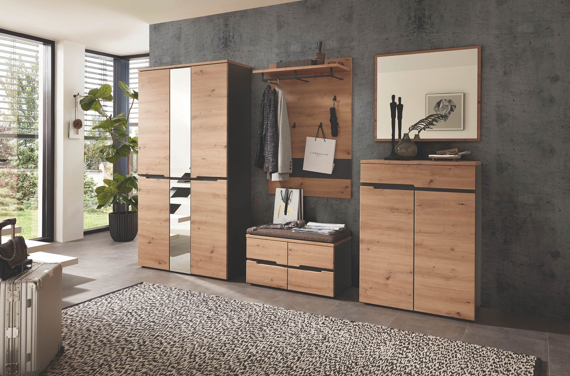 Innostyle Garderobenschrank Memphis Artisan Eiche 105 x 192 cm