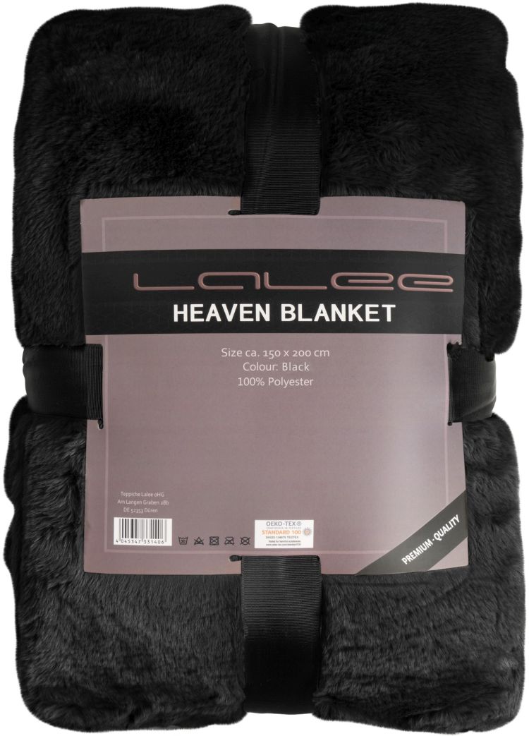Lalee Kuscheldecke Heaven black 150 x 200 cm
