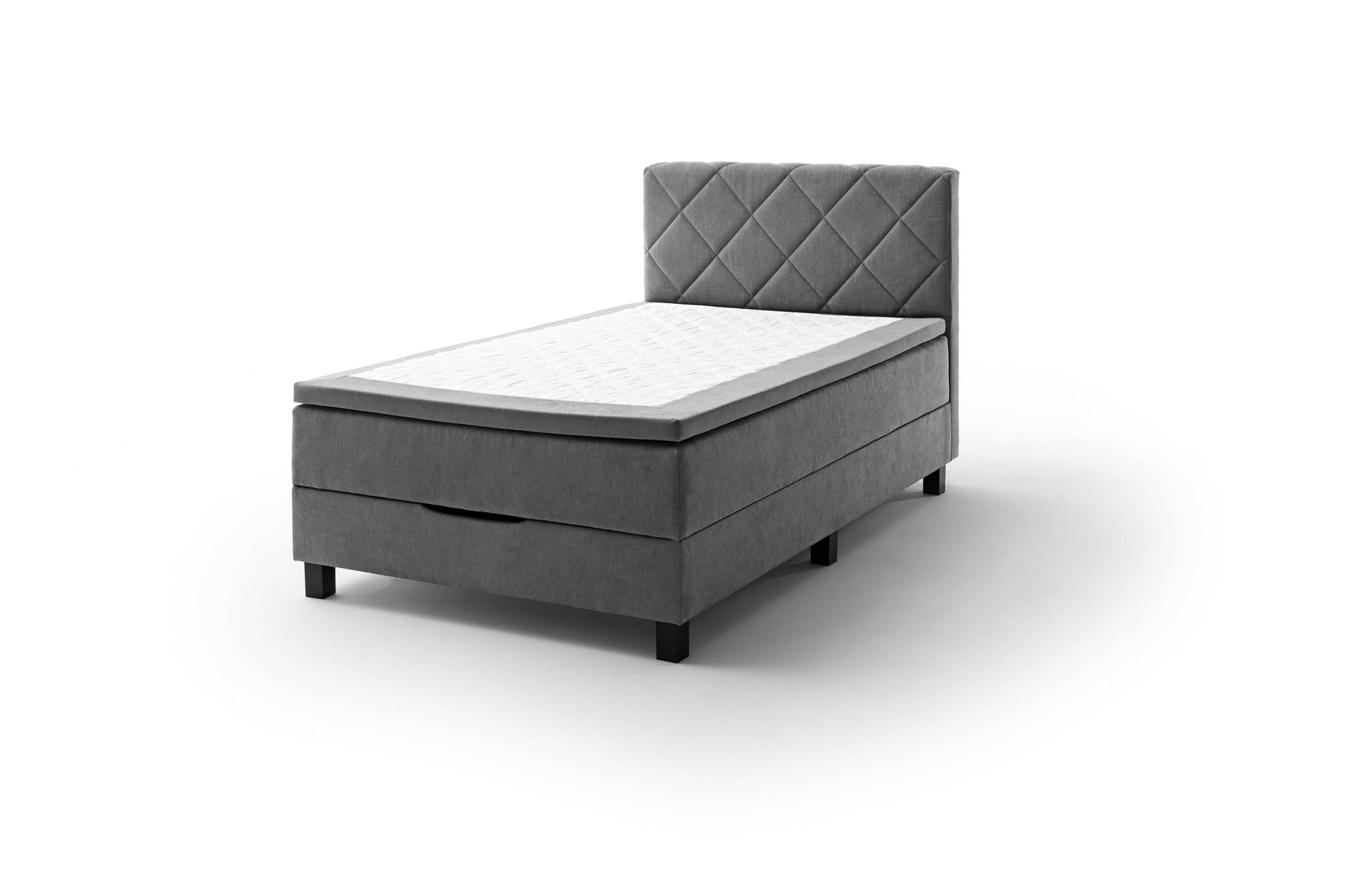 Sun Garden Boxspringbett Aalborg grau 140 x 200 cm