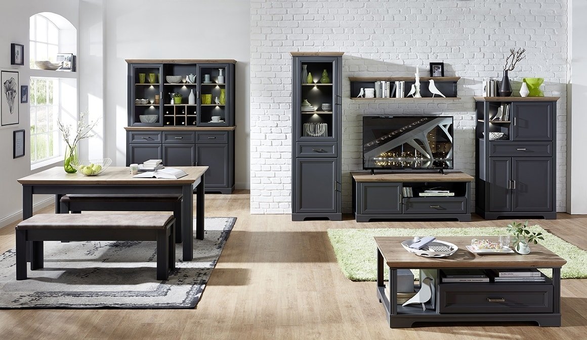 Innostyle Buffet-Aufsatz Jasmin graphit 166 x 103 cm