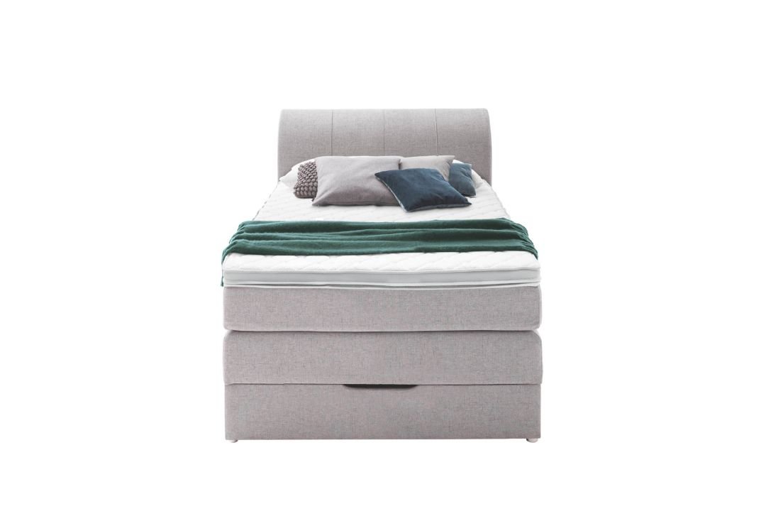 sun garden Boxspringbett BX1440 Modesto silber 100 x 200 cm