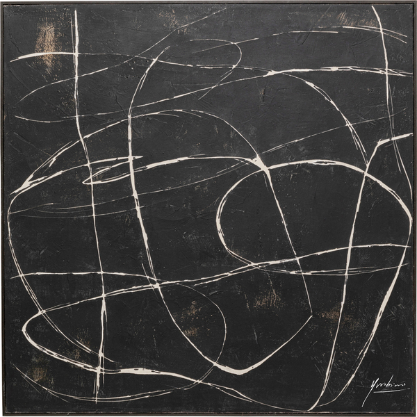 Leinwandbild schwarz - Schwarz 120 x 120 cm - KARE Sketch Schwarz
