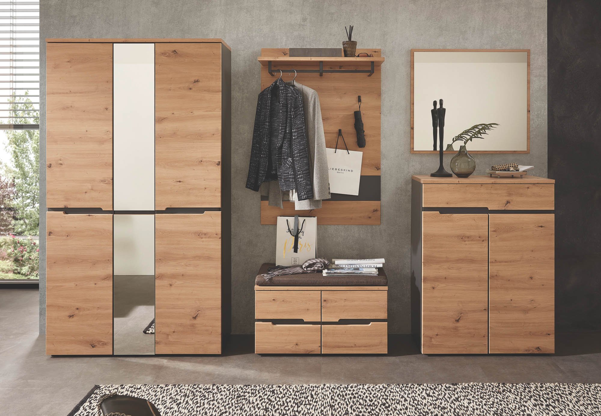 Innostyle Schuhschrank Memphis Artisan Eiche 80 x 107 cm