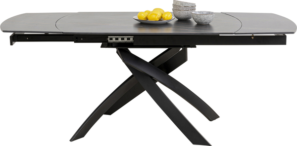 Ausziehtisch schwarz - 120(30+30) x 90 cm - KARE Twist Schwarz