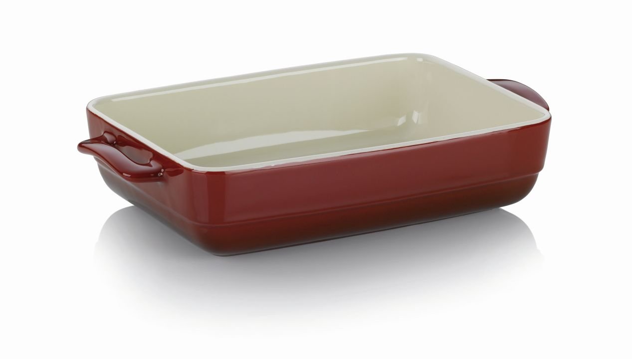 Kela Servier-/ Auflaufform Malin rot 32 x 19 cm