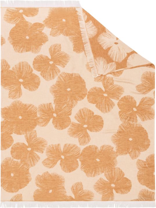 Biederlack Plaid Blossom orange 130 x 180 cm