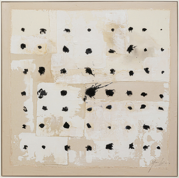 Bild 120x120cm beige - 120 x 120 cm - KARE Creative Dots