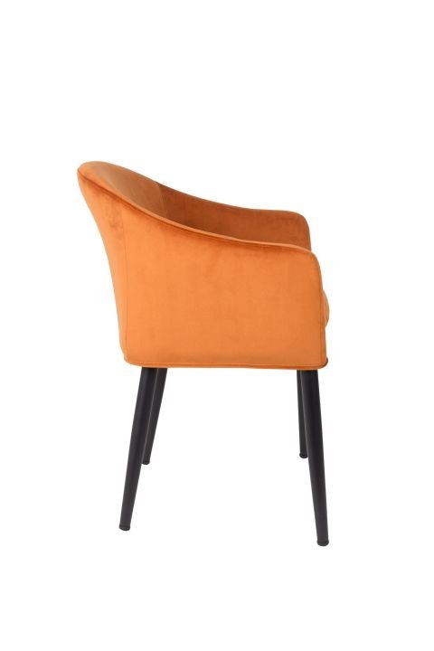 Armlehnenstuhl Catelyn Velvet orange