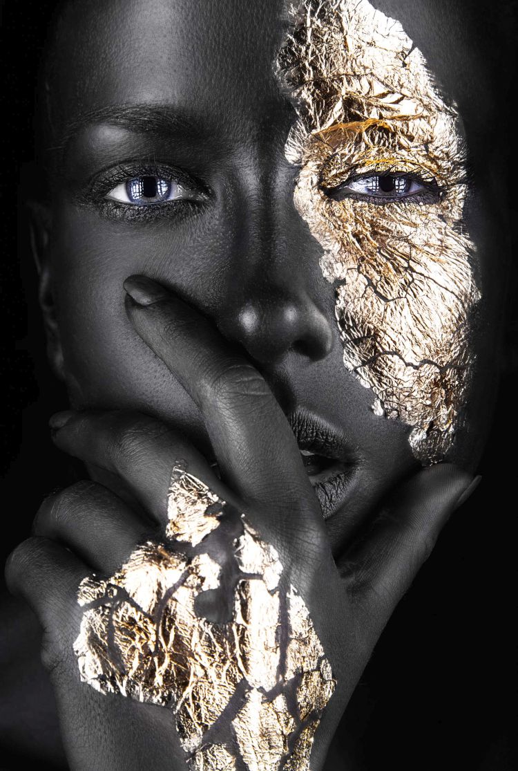Reinders Wandbild Black Gold Face 76 x 116 cm