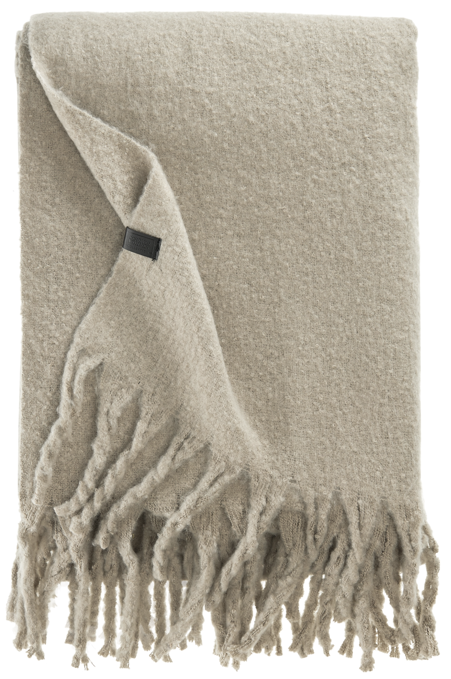 Schöner Wohnen Decke Plenty 140x200 cm Sand – Kuscheldecke mit Fransen, weich & pflegeleicht