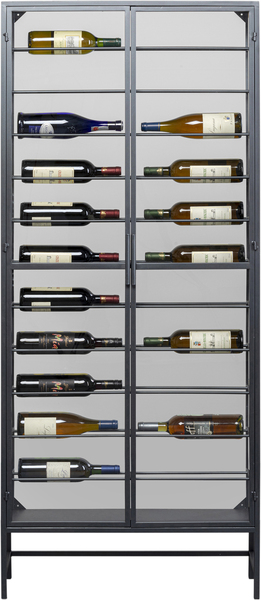 Weinregal schwarz - 75 x 180 cm - KARE Suri